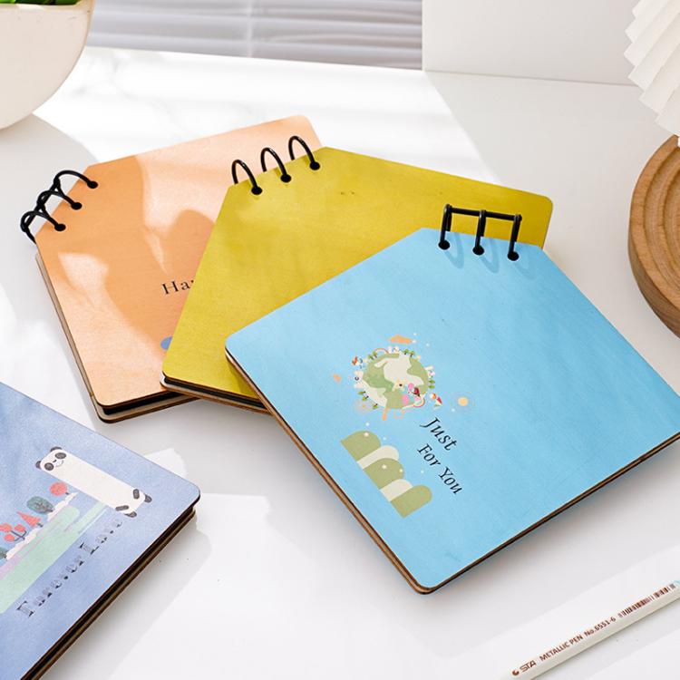 DIY Holz-Quadratisches Gedenk-Album Kinder-Wachstums-Fotoalbum Cartoon-Fotobuch, Beste Freunde, Glück, Nur für dich, Ewige Liebe