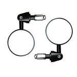 2pcs /Set Motorcycle Rearview Mirror Modified Retro Folding Round E-Bike Universal Reversing Mirror Reflector, Flat, Convex