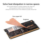 2 Stück / Pack JEYI Reiner Kupfer Graphen Laptop Speicher Kühlkörper Radiator für DDR5 DDR4 DDR3