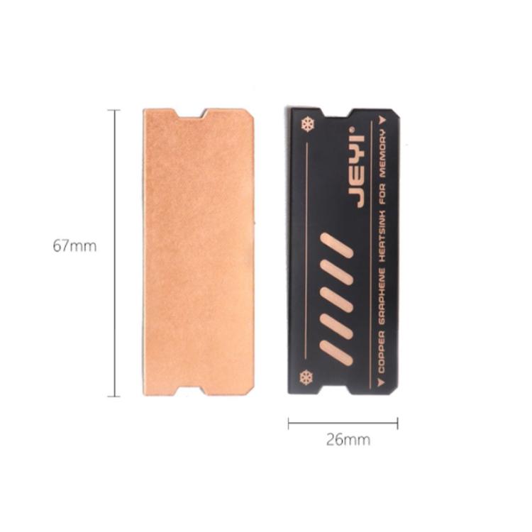 2 Stück / Pack JEYI Reiner Kupfer Graphen Laptop Speicher Kühlkörper Radiator für DDR5 DDR4 DDR3