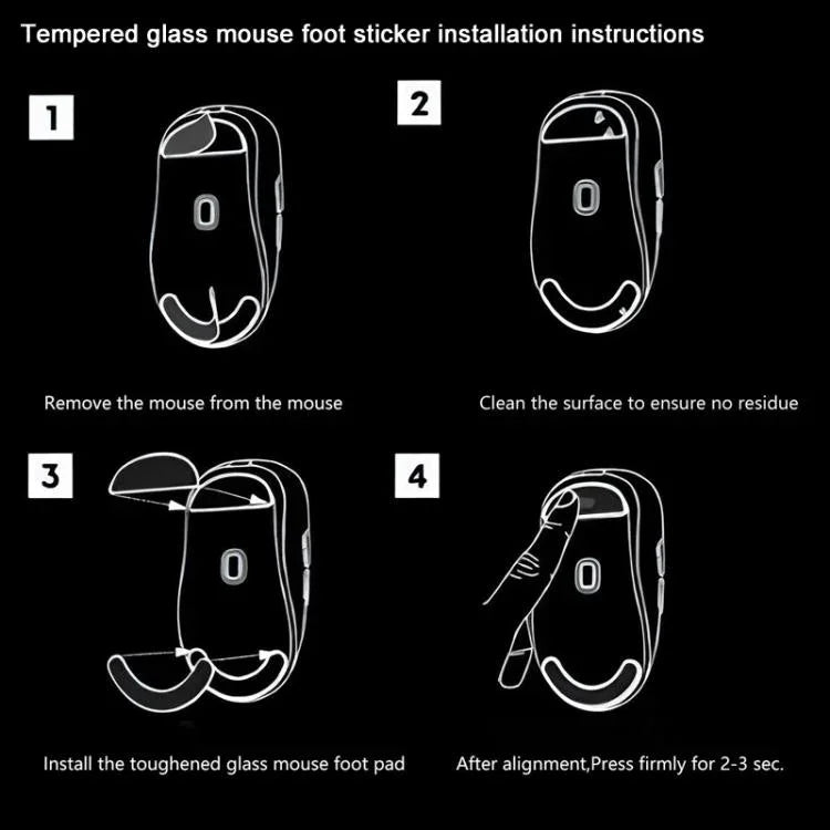 Für Logitech GPW Glas Mausfüße Aufkleber Anti-Rutsch Mausgleiter