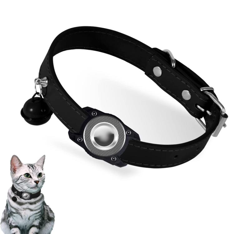 Für AirTag 2. Gen / AirTag 1. Gen Tracker Wasserdichtes Schutzetui Haustier Lederhalsband Anti-Verlust Katzen-Locator-Halsband
