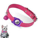 Für AirTag 2. Gen / AirTag 1. Gen Tracker Wasserdichtes Schutzetui Haustier Lederhalsband Anti-Verlust Katzen-Locator-Halsband