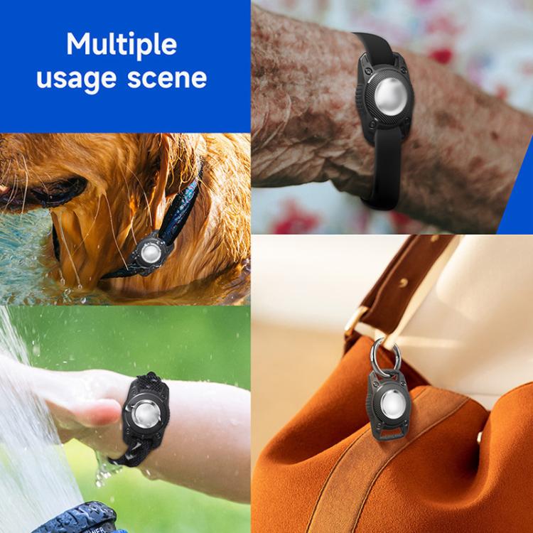 Für AirTag 2. Gen / AirTag 1. Gen Tracker Wasserdichtes Schutzetui Haustier Lederhalsband Anti-Verlust Katzen-Locator-Halsband