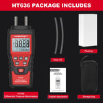 HABOTEST HT636 Hochpräzises Differenzdruckmessgerät Digitaler Mikro-Drucktester, HT636