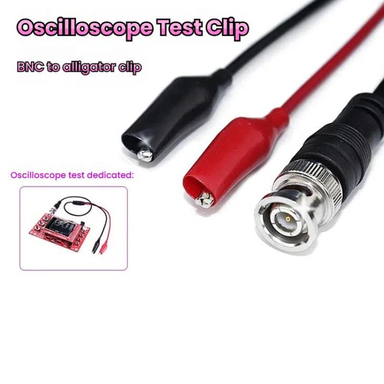 BNC Stecker zu 2 Krokodilklemmen Oszilloskop-Sondenkabel Q9 Signal-Testkabel, 0,5m, 1m, 1,5m