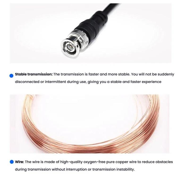 BNC Stecker zu 2 Krokodilklemmen Oszilloskop-Sondenkabel Q9 Signal-Testkabel, 0,5m, 1m, 1,5m