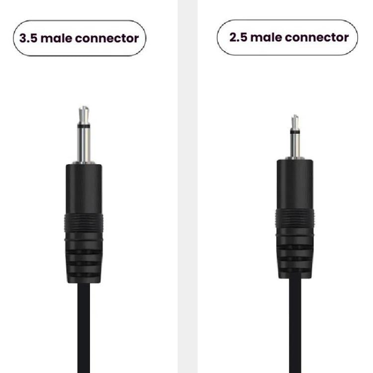 Mono-Kabel 2-Pin AUX Einzelkopf Kabel Lautsprecher Audio-Stromkabel Audiokabel, Länge: 25cm, 2,5mm Stecker, 2,5mm Buchse, 3,5mm Stecker, 3,5mm Buchse