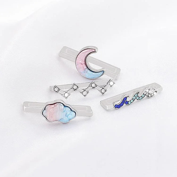 4pcs / Set 22mm Width Smart Watch Band Decorative Ring Metal Accessories, 1, 2, 3, 4