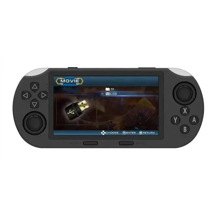4,5-Zoll-IPS-Bildschirm, 64 GB Handheld-Spielkonsole mit 20.000 vorinstallierten Spielen, SF3000, SF3000 mit 2 Griffen