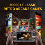 4,5-Zoll-IPS-Bildschirm, 64 GB Handheld-Spielkonsole mit 20.000 vorinstallierten Spielen, SF3000, SF3000 mit 2 Griffen