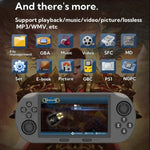 4,5-Zoll-IPS-Bildschirm, 64 GB Handheld-Spielkonsole mit 20.000 vorinstallierten Spielen, SF3000, SF3000 mit 2 Griffen