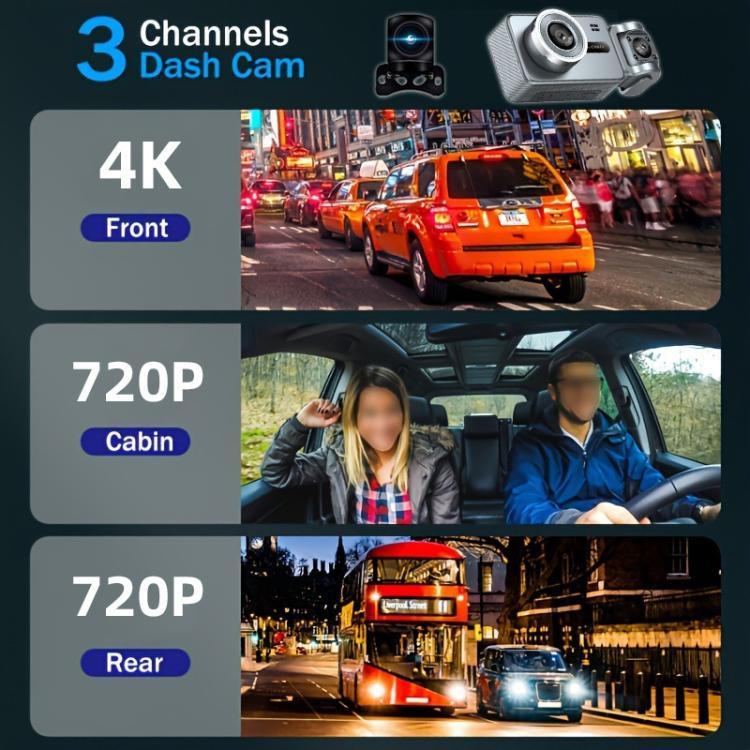 WIFI Connected 4K Three-Lens Auto-Rückfahrkamera, G79