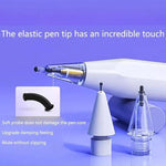 Für Apple Pencil 2 / 1 Elastische Spitze Weiche Sonde Stille Ersatzspitze, 4B Weiß, 4B Transparent, 2B Weiß, 2B Transparent, HB Weiß, HB Transparent