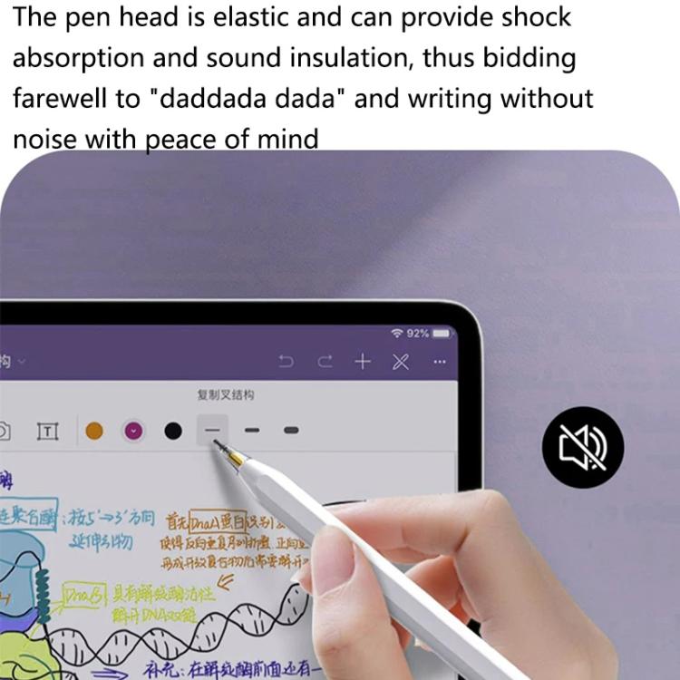 Für Apple Pencil 2 / 1 Elastische Spitze Weiche Sonde Stille Ersatzspitze, 4B Weiß, 4B Transparent, 2B Weiß, 2B Transparent, HB Weiß, HB Transparent