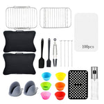 Air Fryer Accessories Set Airfryer Mold Liner Reusable Oven Grill Baking Rack, 20 In 1, 22 In 1, 25 In 1