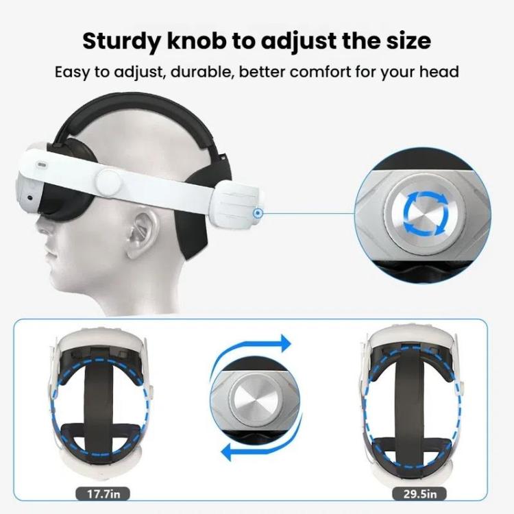 Für Meta Quest 3 / 3S verstellbares Kopfband ohne Gesichtsdruck VR-Kopfgurt Zubehör