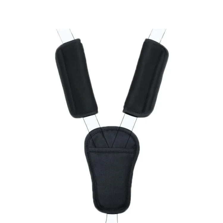 Sicherheitsgurt-Schulterpolster für Kinderwagen, Schwarz Normal, Schwarzer Nylonflicken, Schwarzer Schrittschutz, Schwarz Normal 3tlg/Set, Schwarz Nylon 3tlg/Set
