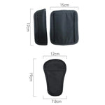 Sicherheitsgurt-Schulterpolster für Kinderwagen, Schwarz Normal, Schwarzer Nylonflicken, Schwarzer Schrittschutz, Schwarz Normal 3tlg/Set, Schwarz Nylon 3tlg/Set