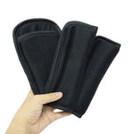 Sicherheitsgurt-Schulterpolster für Kinderwagen, Schwarz Normal, Schwarzer Nylonflicken, Schwarzer Schrittschutz, Schwarz Normal 3tlg/Set, Schwarz Nylon 3tlg/Set