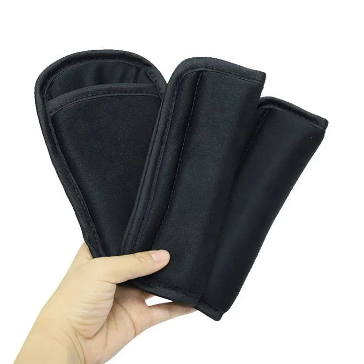 Sicherheitsgurt-Schulterpolster für Kinderwagen, Schwarz Normal, Schwarzer Nylonflicken, Schwarzer Schrittschutz, Schwarz Normal 3tlg/Set, Schwarz Nylon 3tlg/Set