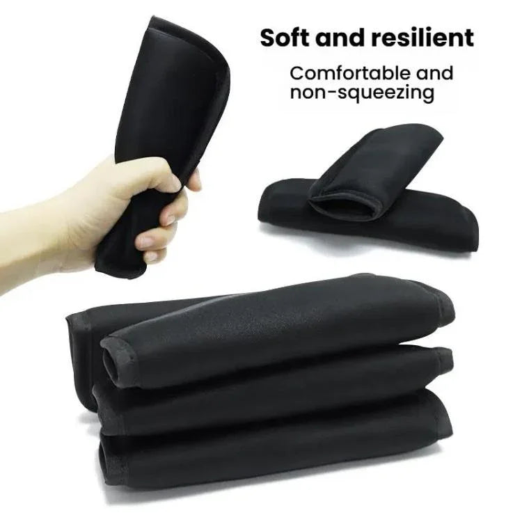 Sicherheitsgurt-Schulterpolster für Kinderwagen, Schwarz Normal, Schwarzer Nylonflicken, Schwarzer Schrittschutz, Schwarz Normal 3tlg/Set, Schwarz Nylon 3tlg/Set