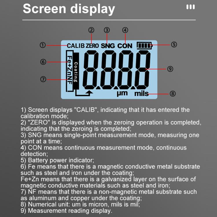Mingzheng Eisen Aluminium Zink Dreifach-Lackfilmbeschichtungsdickenmesser