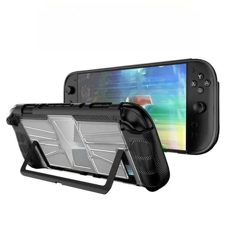 Schutzhülle aus TPU + PC (einteilig) für Nintendo Switch 2 Spielkonsole, stoßfest, in Schwarz und Weiß erhältlich.