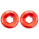 2 Stück ZTTO Fahrrad Aluminiumlegierung Kurbelabdeckung Mountainbike Kurbel Schrauben, M18 Schwarz, M18 Rot, M18 Blau, M19 Schwarz, M19 Rot, M19 Blau, M20 Schwarz, M20 Rot, M20 Blau
