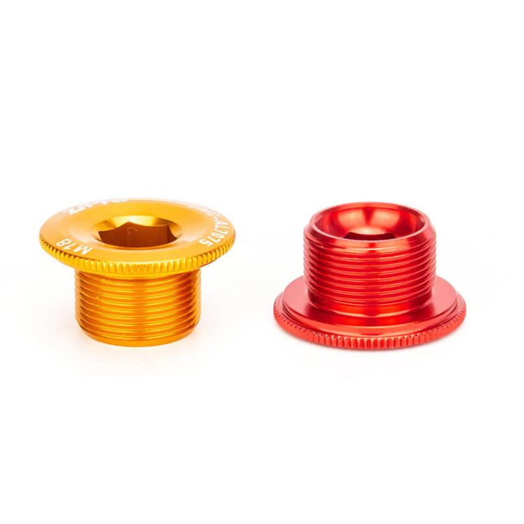 2 Stück ZTTO Fahrrad Aluminiumlegierung Kurbelabdeckung Mountainbike Kurbel Schrauben, M18 Schwarz, M18 Rot, M18 Blau, M19 Schwarz, M19 Rot, M19 Blau, M20 Schwarz, M20 Rot, M20 Blau