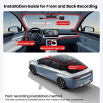 Anytek T2 PRO 3.0 Inch 2K HD Night Vision Recorder Hidden Car Camera Front And Rear Dual Recording, T2 PRO