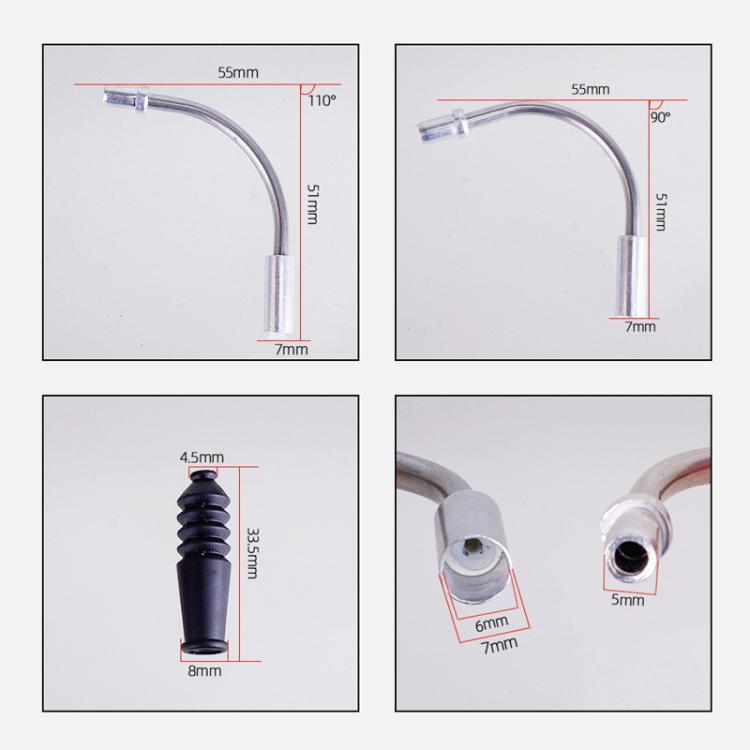 5 Sets ZTTO Fahrrad V-Bremse Biegezubehör Bremszug Staubschutzkappe, 4 Stück / Set