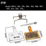2 Paare ZTTO Fahrrad Metall gesinterte Kabel Mountain Road Bike Elektroroller Scheibenbremsbeläge, 01B, 01E, 01F, 02D, 02F, 860, 861, 944