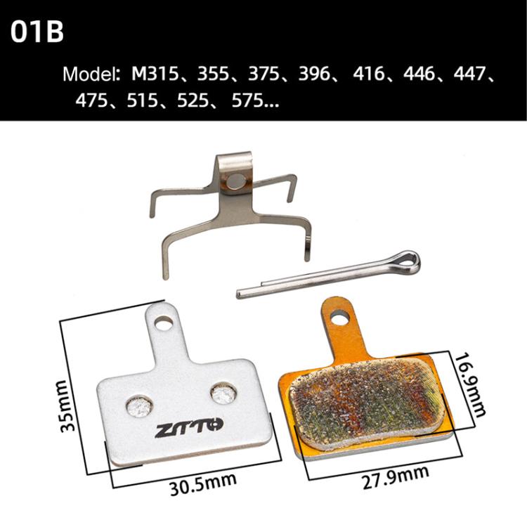 2 Paare ZTTO Fahrrad Metall gesinterte Kabel Mountain Road Bike Elektroroller Scheibenbremsbeläge, 01B, 01E, 01F, 02D, 02F, 860, 861, 944