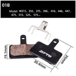 2 Paare ZTTO Fahrrad Scheibenbremsbeläge Mountainbike Halbmetallische Harz-Bremsbeläge, MS-01B, MS-01D, MS-01E, MS-01F, MS-02A, MS-02B, MS-02D, MS-02F, MS-03F, MS-04B, MS-05B, MS-05C, MS-07B, MS-07C, MS-07C mit Loch, MS-08A, MS-08B, MS-11A, MS-11C, MS-11D