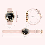 Bluetooth-Telefonie KI-Sprachassistent Wasserdichte Sport-Smartwatch, schwarzes Silikonarmband, gold-rosa Silikonarmband, silber-graues Silikonarmband, gold-raues Stahlarmband + rosa Silikonarmband, silber-raues Stahlarmband + graues Silikonarmband...