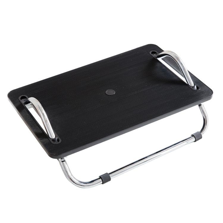 Verstellbare Fußstütze unter dem Schreibtisch für Büro-Ergonomie, Anti-Kreuzbein-Design Fußhocker, Metallrohr Schwarz, Metallrohr Grau