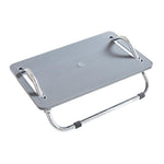 Verstellbare Fußstütze unter dem Schreibtisch für Büro-Ergonomie, Anti-Kreuzbein-Design Fußhocker, Metallrohr Schwarz, Metallrohr Grau