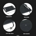 Verstellbare Fußstütze unter dem Schreibtisch für Büro-Ergonomie, Anti-Kreuzbein-Design Fußhocker, Metallrohr Schwarz, Metallrohr Grau