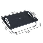 Verstellbare Fußstütze unter dem Schreibtisch für Büro-Ergonomie, Anti-Kreuzbein-Design Fußhocker, Metallrohr Schwarz, Metallrohr Grau
