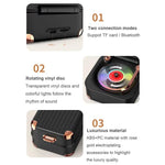 AVWOO A17 Mini Farbenfrohes Licht Retro Grammophon Bluetooth Lautsprecher