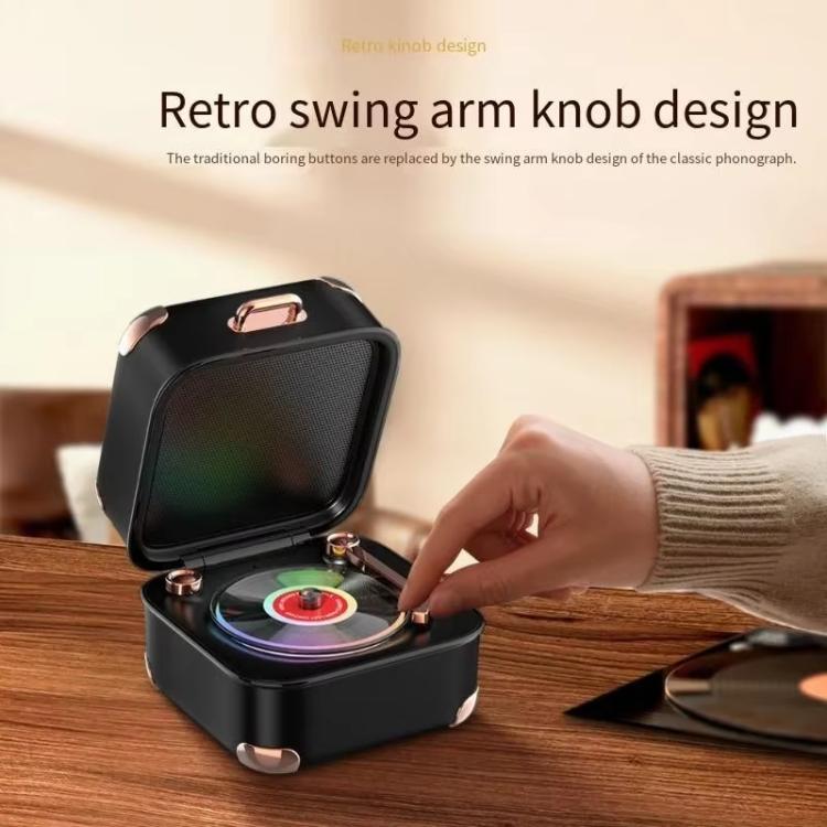 AVWOO A17 Mini Farbenfrohes Licht Retro Grammophon Bluetooth Lautsprecher