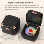 AVWOO A17 Mini Farbenfrohes Licht Retro Grammophon Bluetooth Lautsprecher