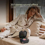 AVWOO A17 Mini Farbenfrohes Licht Retro Grammophon Bluetooth Lautsprecher