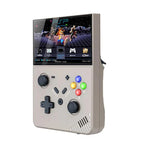 R43 Pro Handheld-Spielkonsole mit 4K-HD-Bildschirm (4,3 Zoll), tragbarer Videospielplayer für Zuhause, transparentes Schwarz (64 GB), Grau (64 GB), transparentes Schwarz (128 GB), Grau (128 GB)