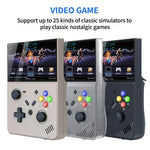 R43 Pro Handheld-Spielkonsole mit 4K-HD-Bildschirm (4,3 Zoll), tragbarer Videospielplayer für Zuhause, transparentes Schwarz (64 GB), Grau (64 GB), transparentes Schwarz (128 GB), Grau (128 GB)