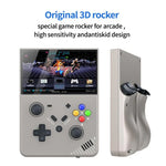R43 Pro Handheld-Spielkonsole mit 4K-HD-Bildschirm (4,3 Zoll), tragbarer Videospielplayer für Zuhause, transparentes Schwarz (64 GB), Grau (64 GB), transparentes Schwarz (128 GB), Grau (128 GB)