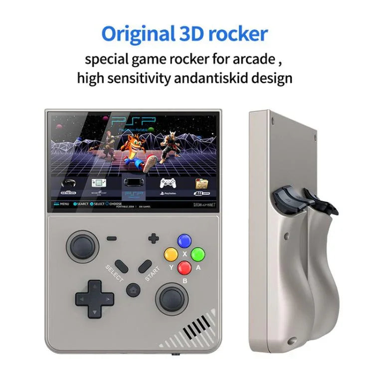R43 Pro Handheld-Spielkonsole mit 4K-HD-Bildschirm (4,3 Zoll), tragbarer Videospielplayer für Zuhause, transparentes Schwarz (64 GB), Grau (64 GB), transparentes Schwarz (128 GB), Grau (128 GB)