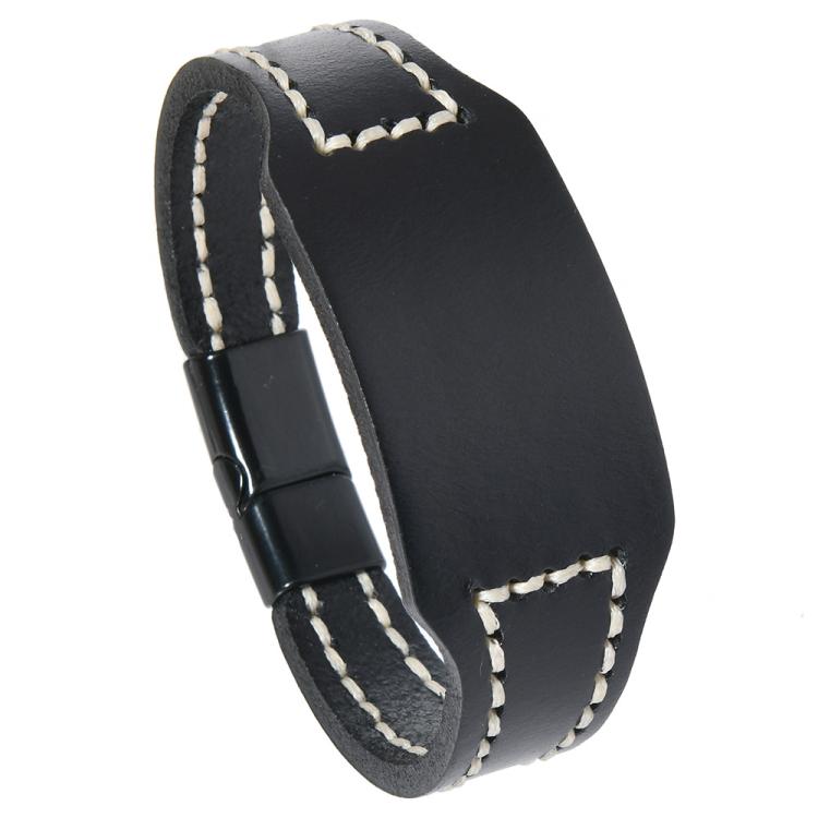 Handgenähtes glattes Rindsleder-Armband, minimalistisches DIY-Bastelset, Vintage-Stil Unisex-Paar-Geschenk für Männer und Frauen