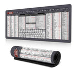 Tastaturkürzel-Schreibtischunterlage, rutschfeste Büroschreibtischunterlage mit Computerbefehlen, 300x600x2mm, 300x600x3mm, 300x700x2mm, 300x700x3mm, 300x800x2mm, 300x800x3mm, 400x800x2mm, 400x800x3mm, 400x900x2mm, 400x900x3mm